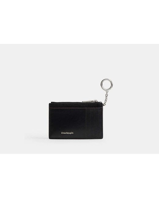 Coachtopia Black Alter/Ego Zip Card Case With Key Ring for men