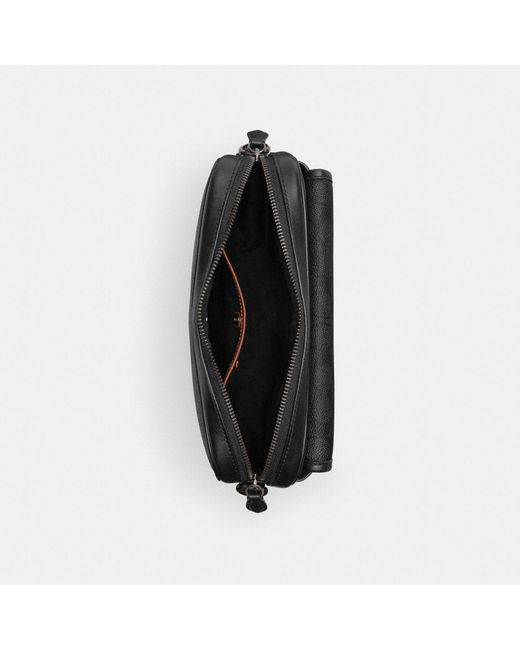 COACH Black Charter Flap Crossbody Bag 24 - Grey | Leather for men