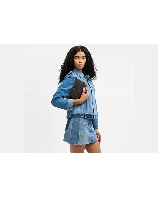 COACH Black Nolita 19 In Signature Canvas