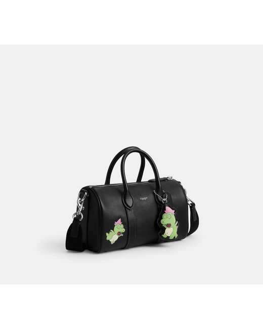 COACH Black Brain Dead Compass Bag 25 With Darby Dino And Charm