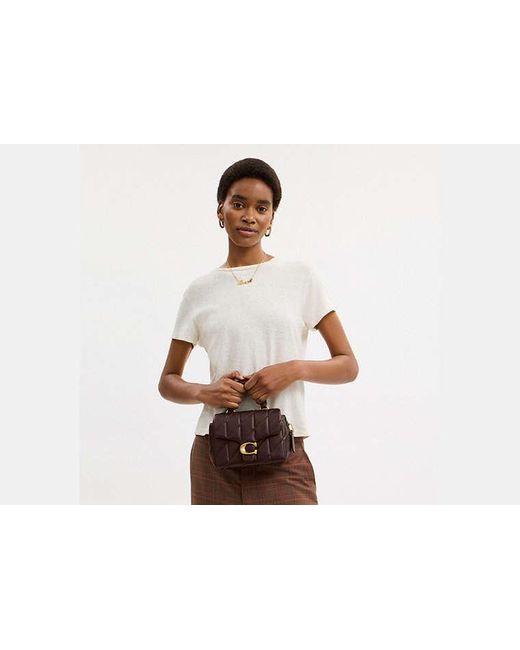 COACH Black Tabby Top Handle Bag With Quilting