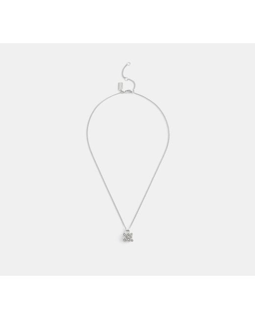 COACH Black Rogue Pendant Necklace