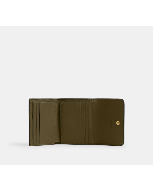 COACH Green Mila Small Flap Wallet