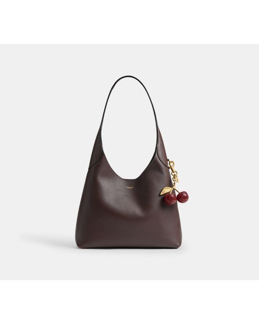 COACH Black Crystal Cherry Bag Charm