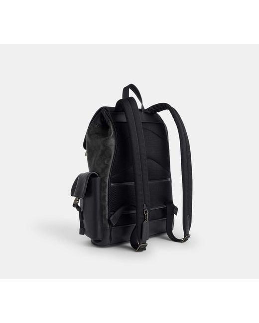 COACH Black Clark Backpack for men