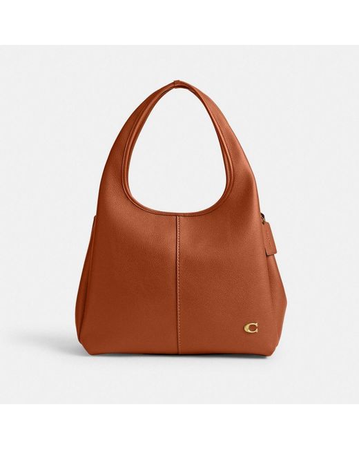 COACH Brown Lana Shoulder Bag