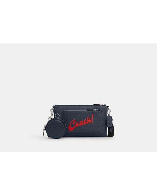 Borsa a tracolla Holden con grafica di COACH in Black da Uomo