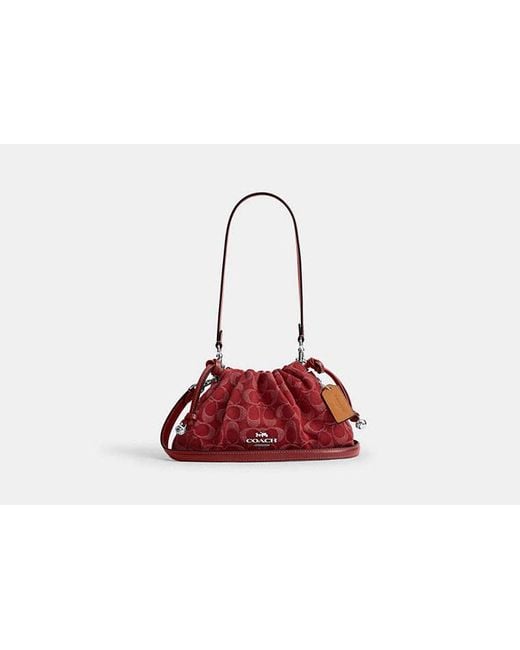 COACH Red Faye Shoulder Bag
