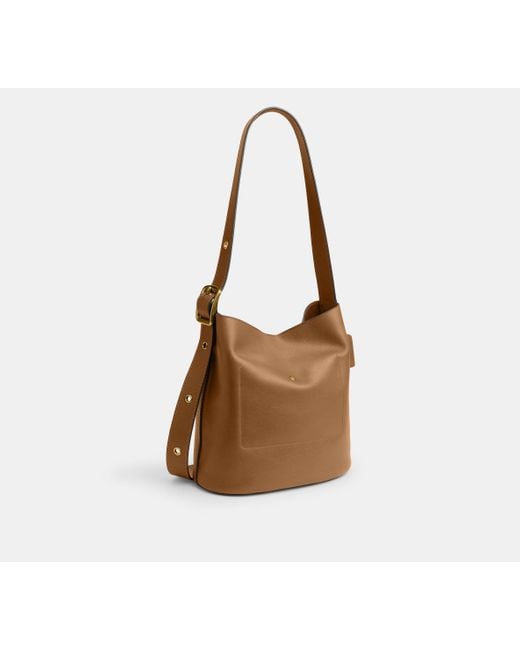 COACH Black Bleecker Bucket Bag