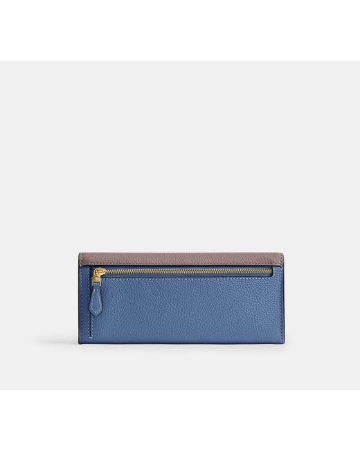 COACH White Mila Long Flap Wallet