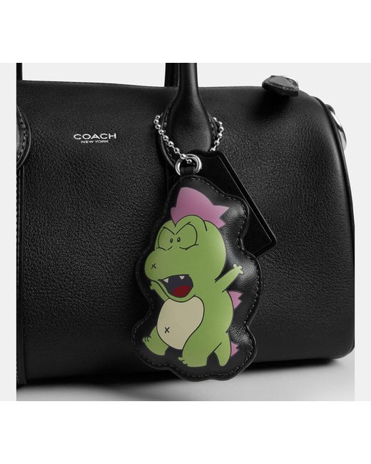 COACH Black Brain Dead Compass Bag 25 With Darby Dino And Charm