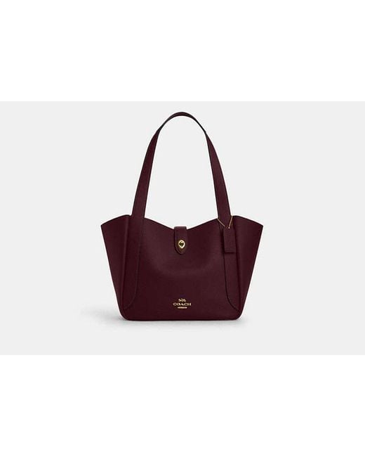 Borsa Larga Hadley Con Chiusura Girevole di COACH in Red