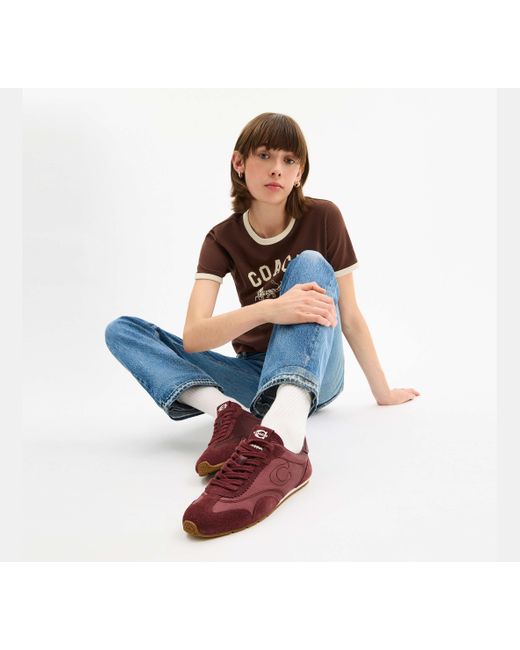 COACH Red Flache Sneaker