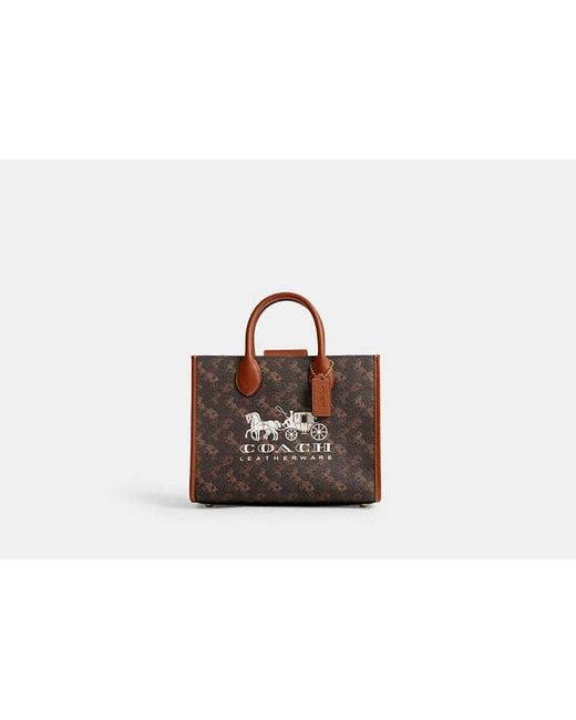 COACH Black Ace Tote 26 mit "Horse and Carriage"-Print