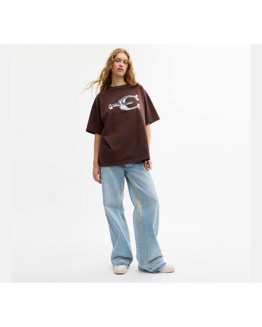 COACH Black Hardware Relaxed T-Shirt