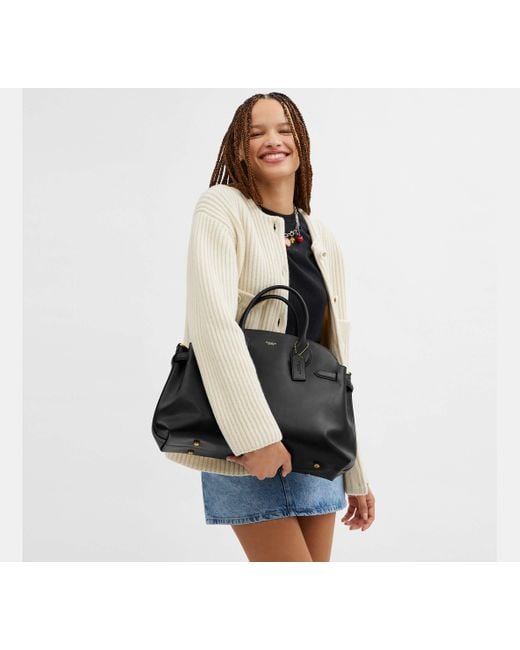 COACH Black Soft Empire Carryall Bag 40