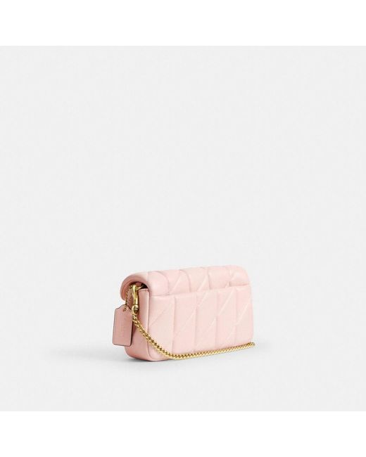 COACH Pink Tabby Crossbody Wristlet With Pillow Quilting
