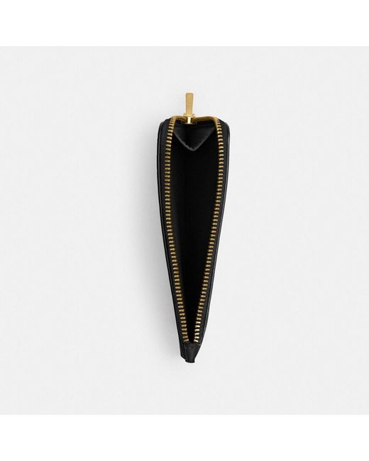 COACH Black New York Zip Card Case