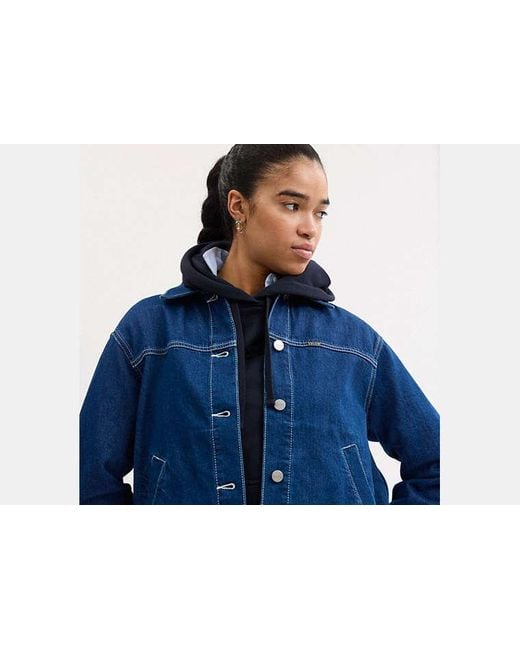 COACH Blue Denim Utility Jacket