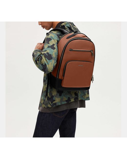 COACH Brown Ethan Backpack for men
