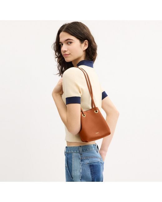 COACH Brown Jade Drawstring Bag