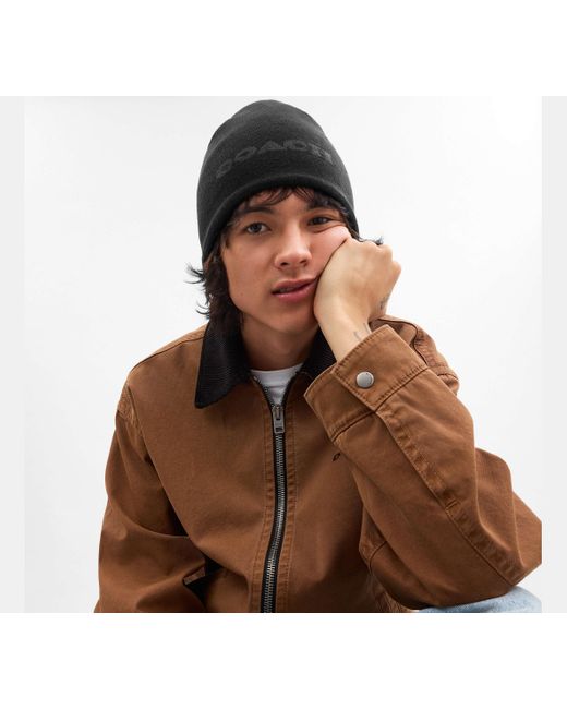 COACH Reversible Signature Beanie in Black for Men | Lyst UK display picture 2