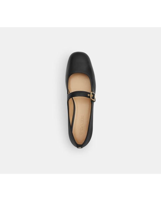 COACH Black C Rivet Mary Jane