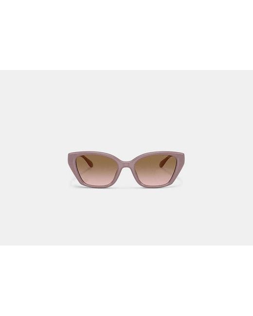 COACH Black C Hardware Square Cat Eye Sunglasses