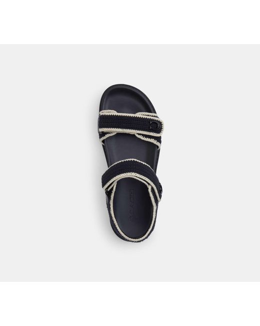 COACH Black Flat Sandals