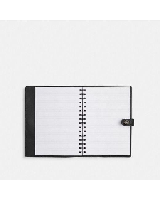 COACH Notebook In Signature Leather in Black Lyst