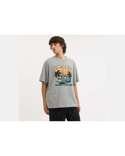 COACH Black Van Relaxed T-Shirt for men