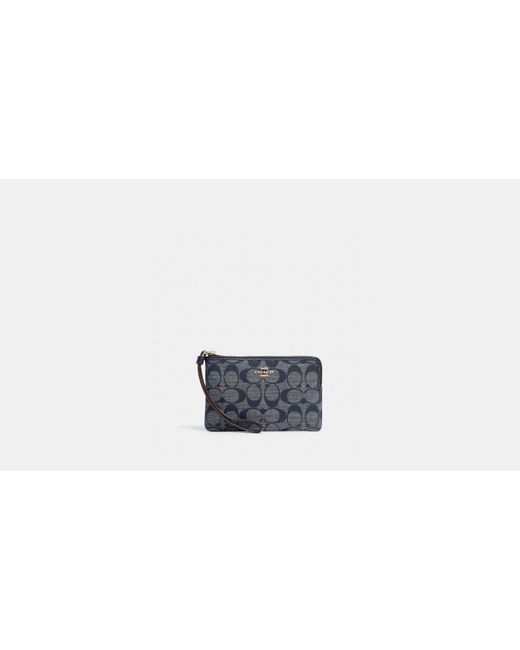 COACH Corner Zip Wristlet in Black Lyst UK