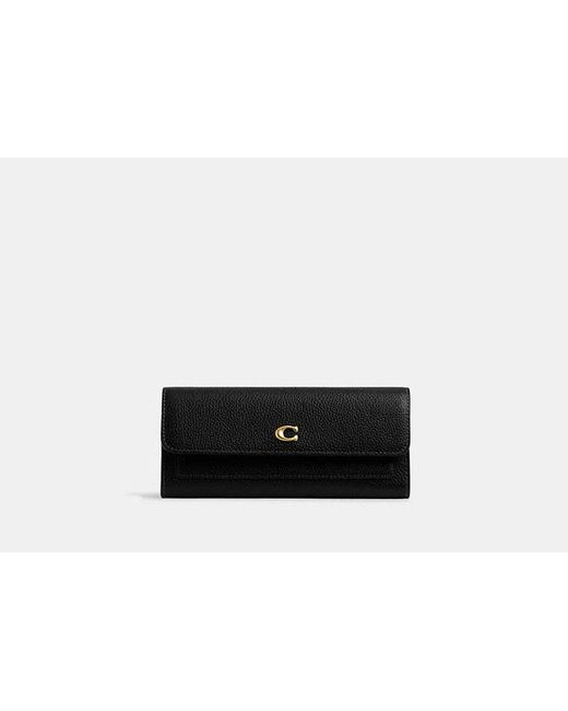 COACH Black Mila Langes Portemonnaie Mit Umschlag
