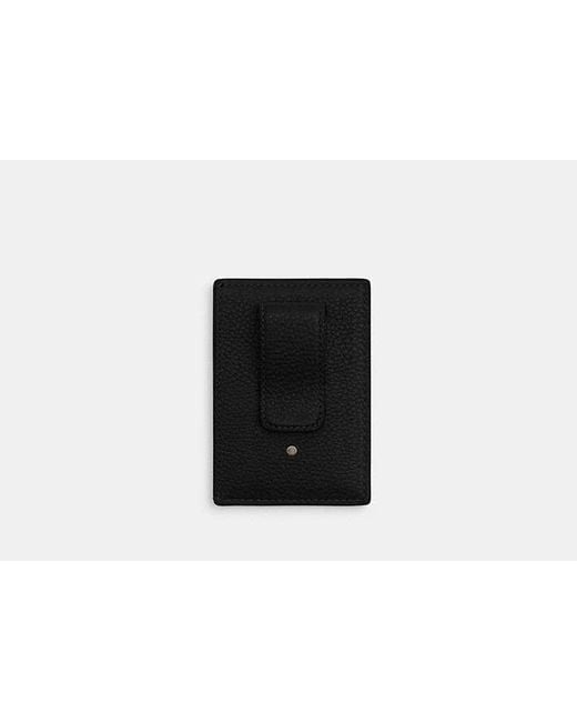 COACH Kartenetui Mit Geldclip Für Männer in Black für Herren