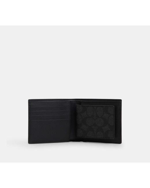 Set Regalo Portafoglio 3 di COACH in Black da Uomo