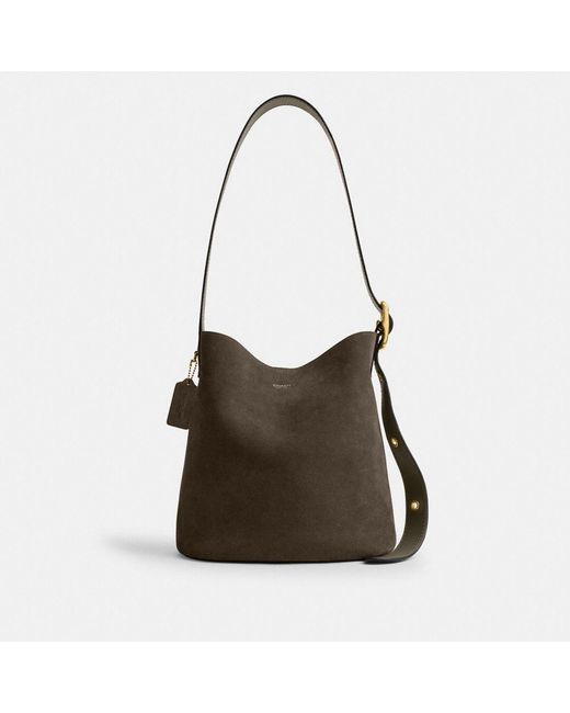 COACH Brown Bleecker Bucket Bag