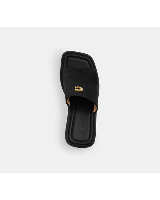 COACH Black Marie Platform Sandal