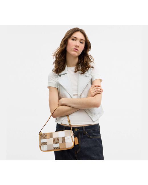 COACH Black Plaza Bag 25 With Patchwork