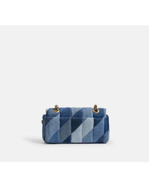 COACH Blue Tabby Shoulder Bag 20 With Patchwork Quilting
