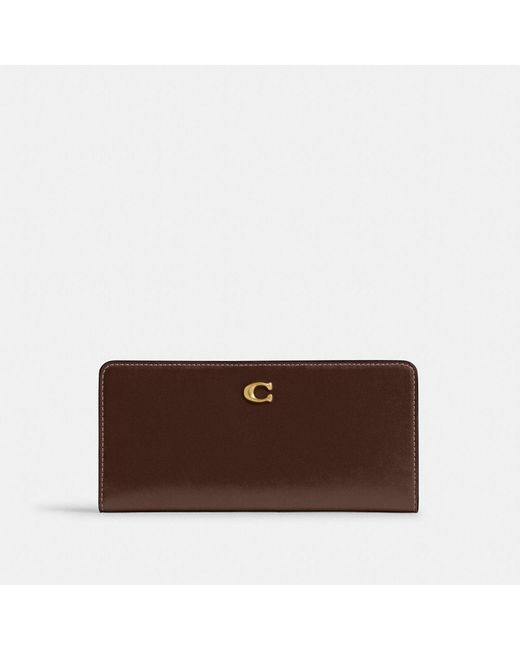 COACH Brown Essential Slim Wallet