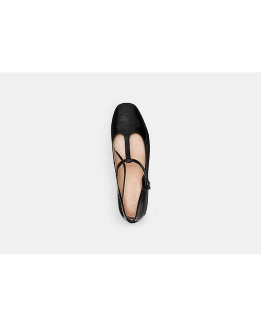 COACH Black Angelina T-Strap Mary Jane