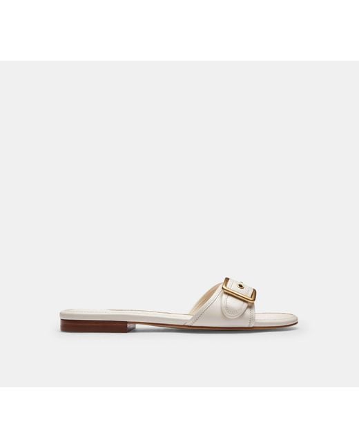 COACH Black Margot Flat Sandal