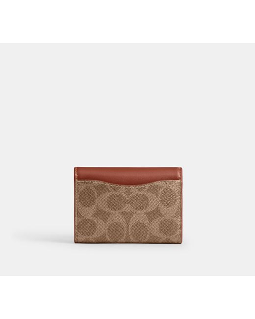 COACH White Essential Flap Card Case