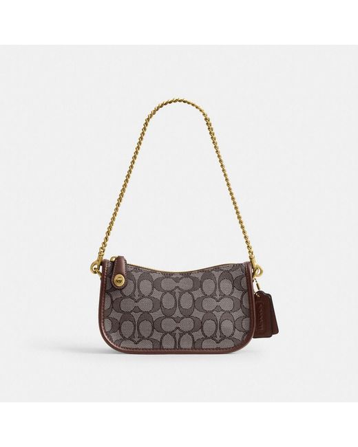 COACH Swinger Bag 20 With Chain In Signature Jacquard | Lyst