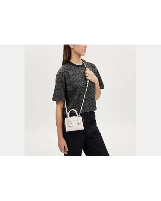 COACH Andrea Mini Carryall in Black | Lyst
