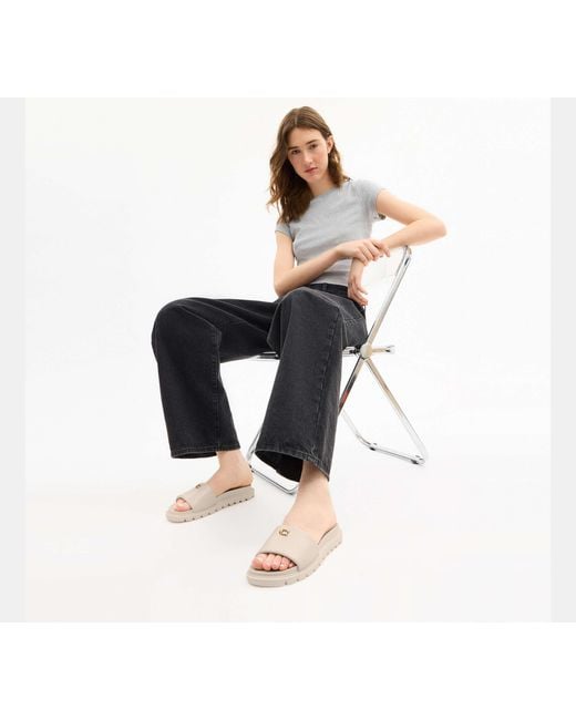 COACH Black Brynn Slide Sandal