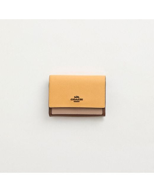 COACH Natural Restored Medium Flap Wallet In Colorblock