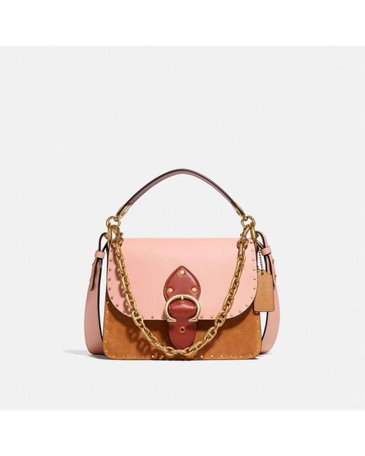 COACH Beat Shoulder Bag In Colorblock With Rivets Lyst