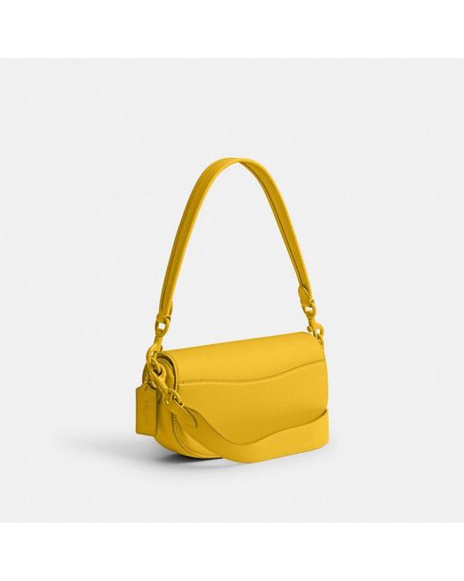 COACH Yellow Emmy Saddle Bag 23
