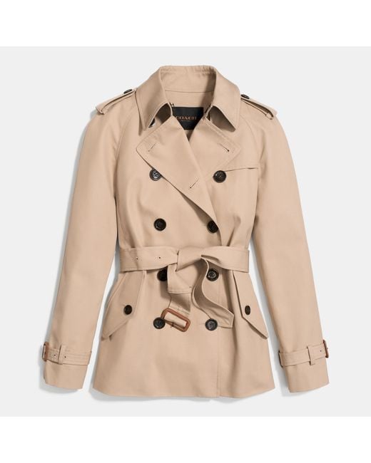 COACH Natural Modern Short Trench